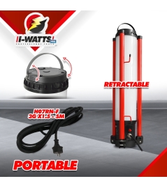 360° LED werkplekspot - 100W op statief