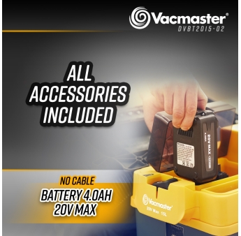 ASPIRATEUR SUR BATTERIE 20V - 15L