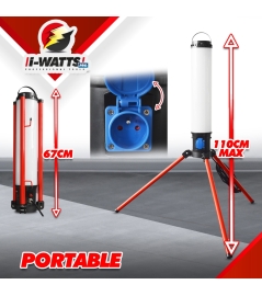 Projecteur LED de chantier 360° - 100W sur trépied