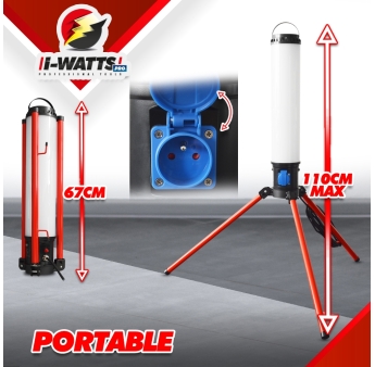 360° LED werkplekspot - 100W op statief