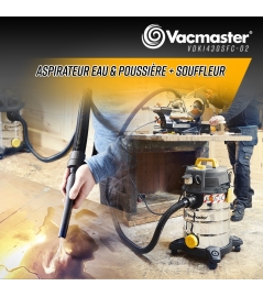 ASPIRATEUR EAU/POUSS. 1400W 30L INOX