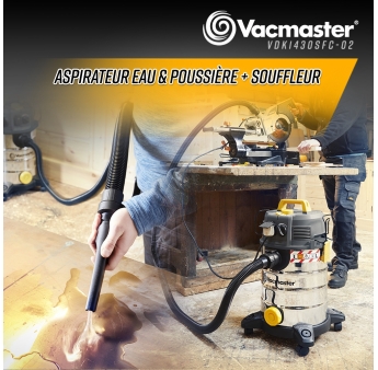 ASPIRATEUR EAU/POUSS. 1400W 30L INOX