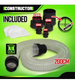 Aspirateur d'atelier 1200W avec cuve métallique 65L