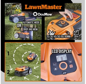 Robot tondeuse autonome 24V avec station de charge, sans fil périmétrique – Le robot le plus simple du marché