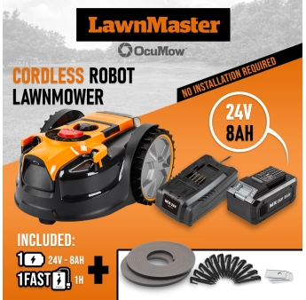 Robot tondeuse autonome 24V – 8Ah sans fil périmétrique – Le robot le plus simple du marché