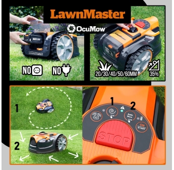 Robot tondeuse autonome 24V – 8Ah sans fil périmétrique – Le robot le plus simple du marché