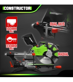 SCIE ONGL.RAD. 2100W 305MM DOUBLE ONGLET