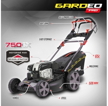 161CC getrokken benzinemaaier met Briggs en Stratton motor, mulchen en zij-uitworp