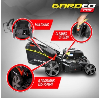 Tondeuse thermique tractée 161CC avec moteur Briggs and Stratton, mulching et éjection latérale