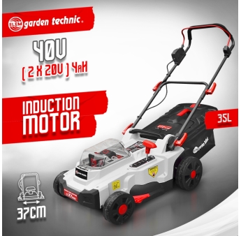 Tondeuse rechargeable 40V (2x20V)  4Ah - 37 cm avec chargeur double 