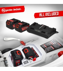 Tondeuse rechargeable 40V (2x20V)  4Ah - 37 cm avec chargeur double 
