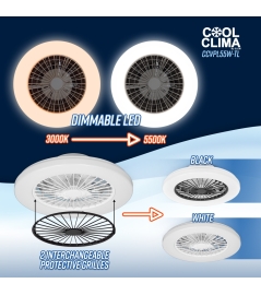 VENTILATEUR DE PLAFOND AVEC ECLAIRAGE + TELECOMMANDE