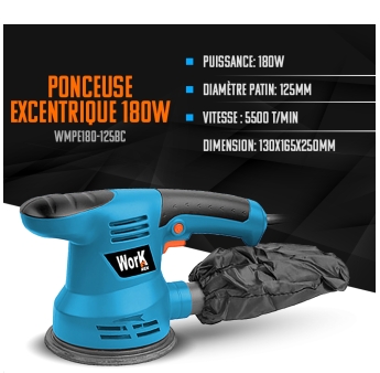 EXCENTERVLAKSCHUURMACHINE 180W - 125MM