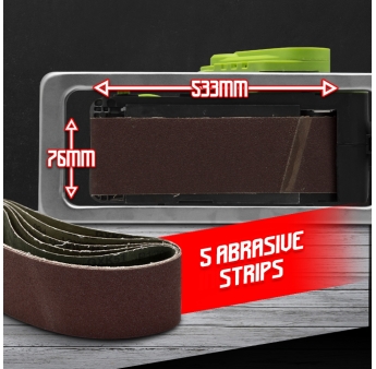 PONCEUSE A BANDE 1010W - 5 ABRASIFS