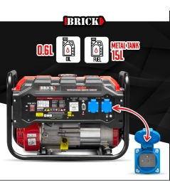 Groupe électrogène max 2800W - Essence - 2 prises - AVR