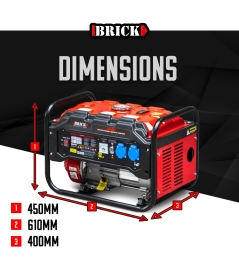 Groupe électrogène max 2800W - Essence - 2 prises - AVR