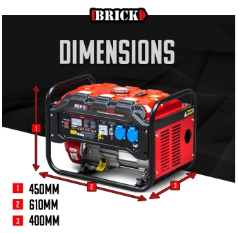 Groupe électrogène max 2800W - Essence - 2 prises - AVR