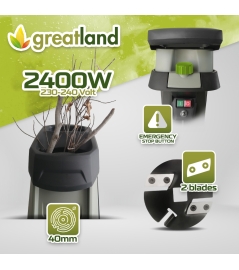 Broyeur de végétaux électrique 2400W