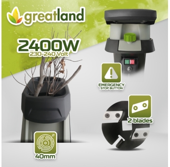 Broyeur de végétaux électrique 2400W