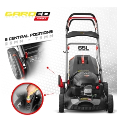 144.3cc - 46cm zelfrijdende benzinemaaier met 2 messen + mulchsysteem