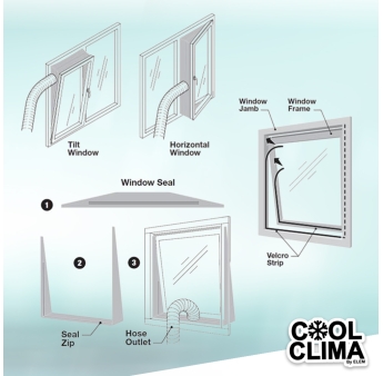 Kit universel de calfeutrage de fenêtre pour climatiseur mobile