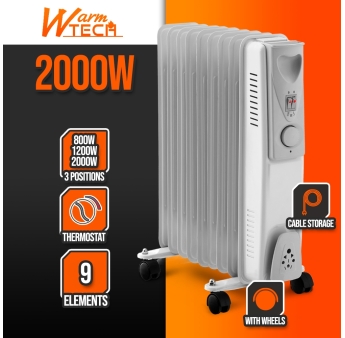 2000W 9-element oliebadradiator