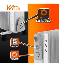 2000W 9-element oliebadradiator