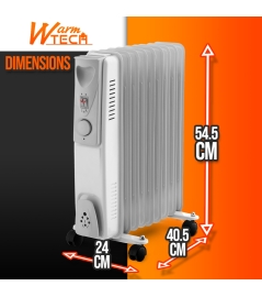 2000W 9-element oliebadradiator