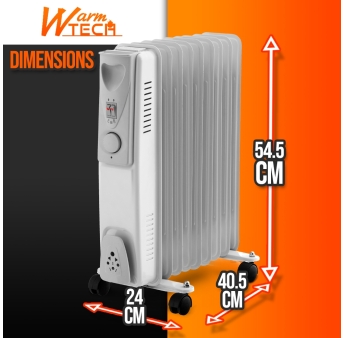 2000W 9-element oliebadradiator