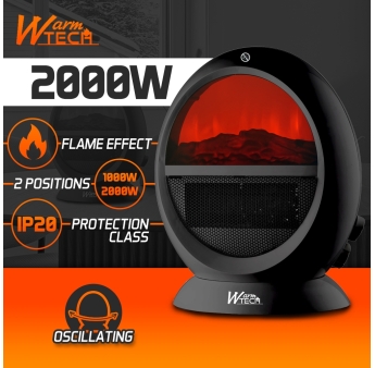 FOYER DECORATIF 2000W NOIR