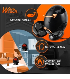 FOYER DECORATIF 2000W NOIR