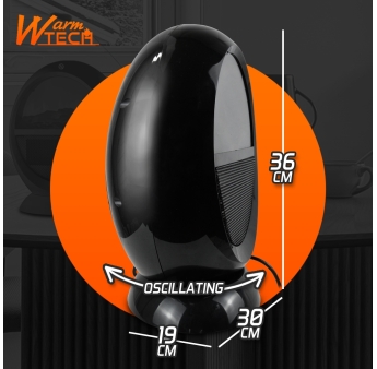 FOYER DECORATIF 2000W NOIR