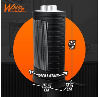 Oscillerende keramische radiator 1500 W