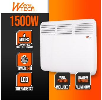 Chauffage électrique mural 1500W - 64.5x43x6.5cm
