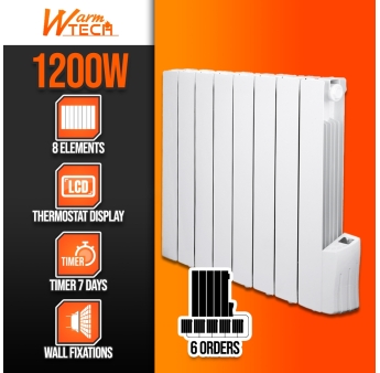 RADIATEUR INERTIE FLUIDE 1200W-8 ELEMENT