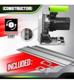 Scie circulaire plongeante 1400W avec rail de guidage - Lame 190mm 24 dents