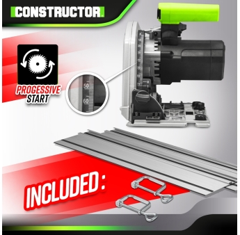Scie circulaire plongeante 1400W avec rail de guidage - Lame 190mm 24 dents