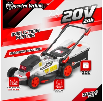 Tondeuse et coupe bordures rechargeables 20V max + 2 batteries
