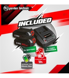 Tondeuse et coupe bordures rechargeables 20V max + 2 batteries