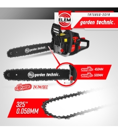 Tronçonneuse thermique 58CC - guide 50cm livrée avec 2 chaînes