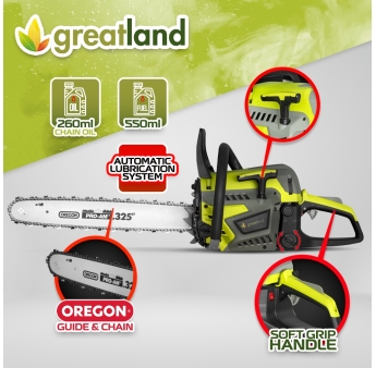 45CC benzine kettingzaag - zaagblad en ketting Oregon