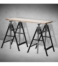 Tréteau métallique télescopique 68x58x130cm- Pliable