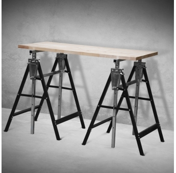 Tréteau métallique télescopique 68x58x130cm- Pliable