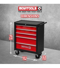 Servante d atelier métallique 5 tiroirs