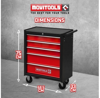 Servante d atelier métallique 5 tiroirs