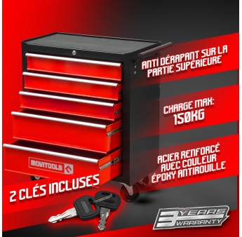 Servante d atelier métallique 5 tiroirs