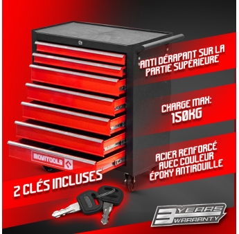 Servante d atelier métallique 7 tiroirs