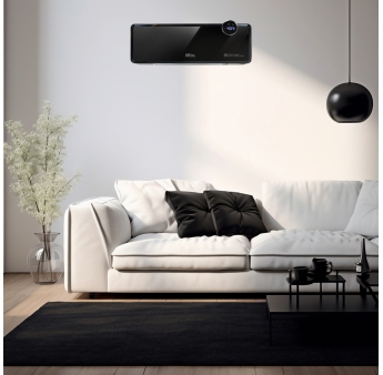 Radiateur céramique mural oscillant 2000W avec façade en verre