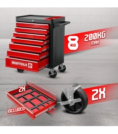 SERVANTE 7 TIROIRS + 2 ORGANISEURS