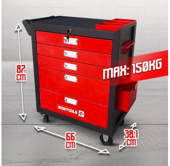 WERKPLAATSWAGEN MET 5 LADEN + TOEBEHOREN